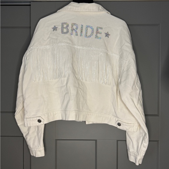 Altar'd State Cream Fringe Bride Jacket - Picture 1 of 4